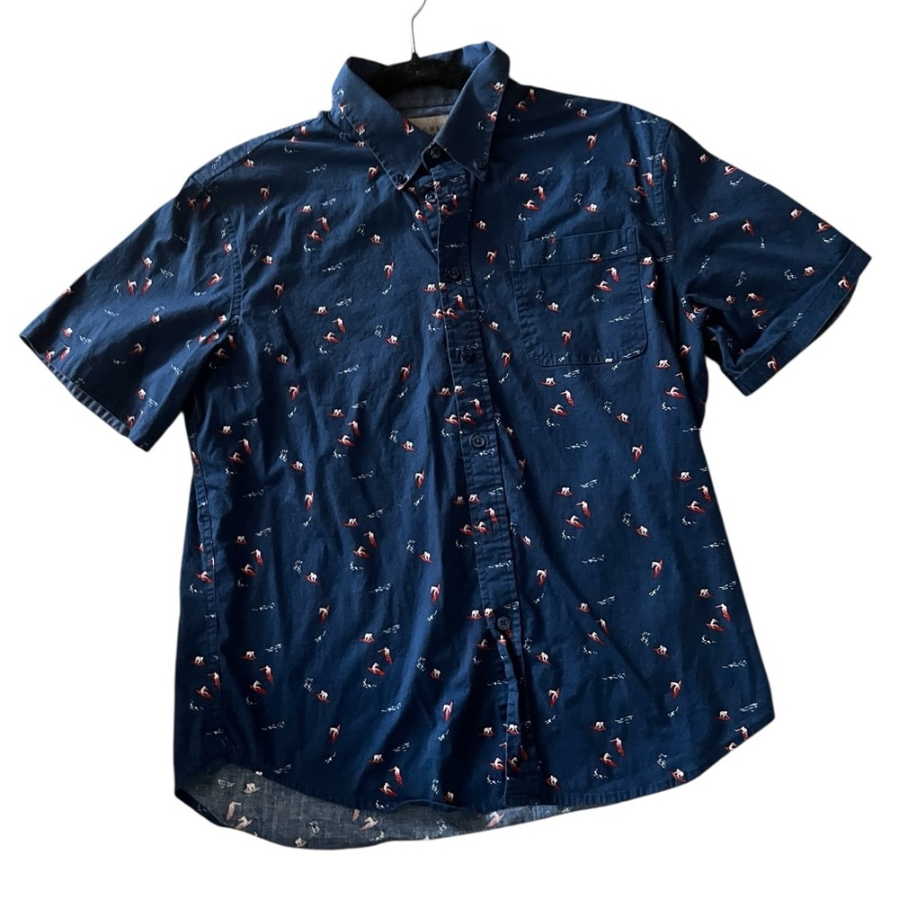 JACHS New York Tropical Surfer Print Button-Up – Size M